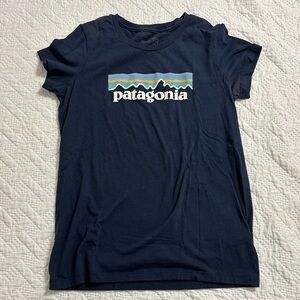 Patagonia Kids Dark Blue Tee with Colorful Graphic